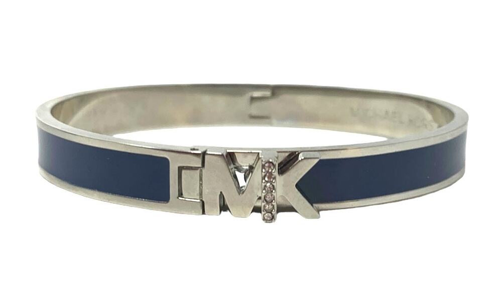 Michael Kors MK Navy Blue & Silver Bracelet MKJX7708040 NEW